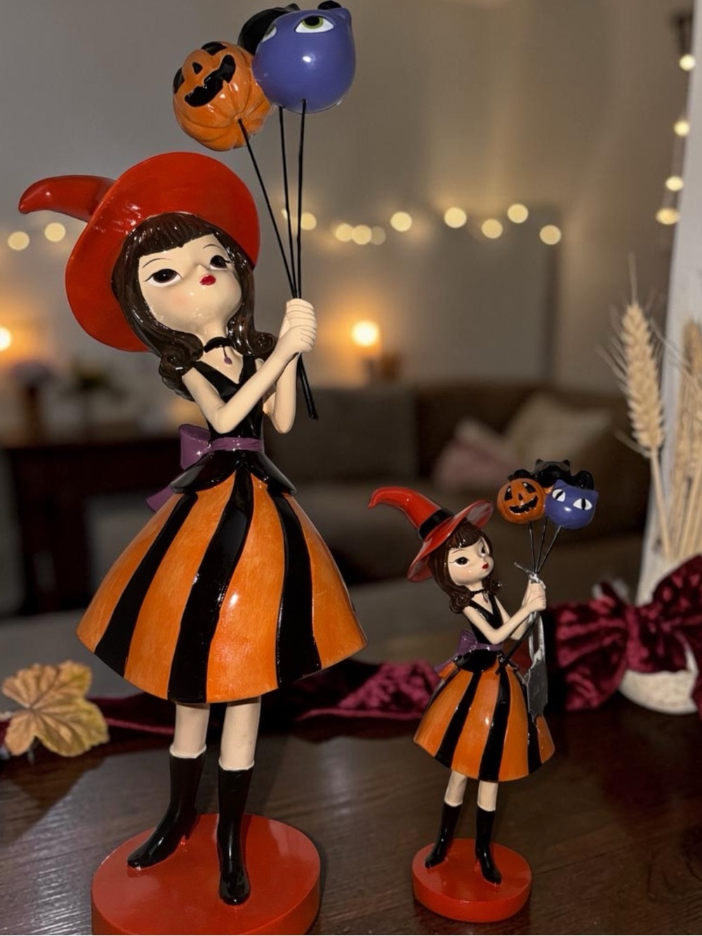 29” XL Bella Lux Halloween Witch Girl Figure Statue  Balloon Decor NEW IN BOX